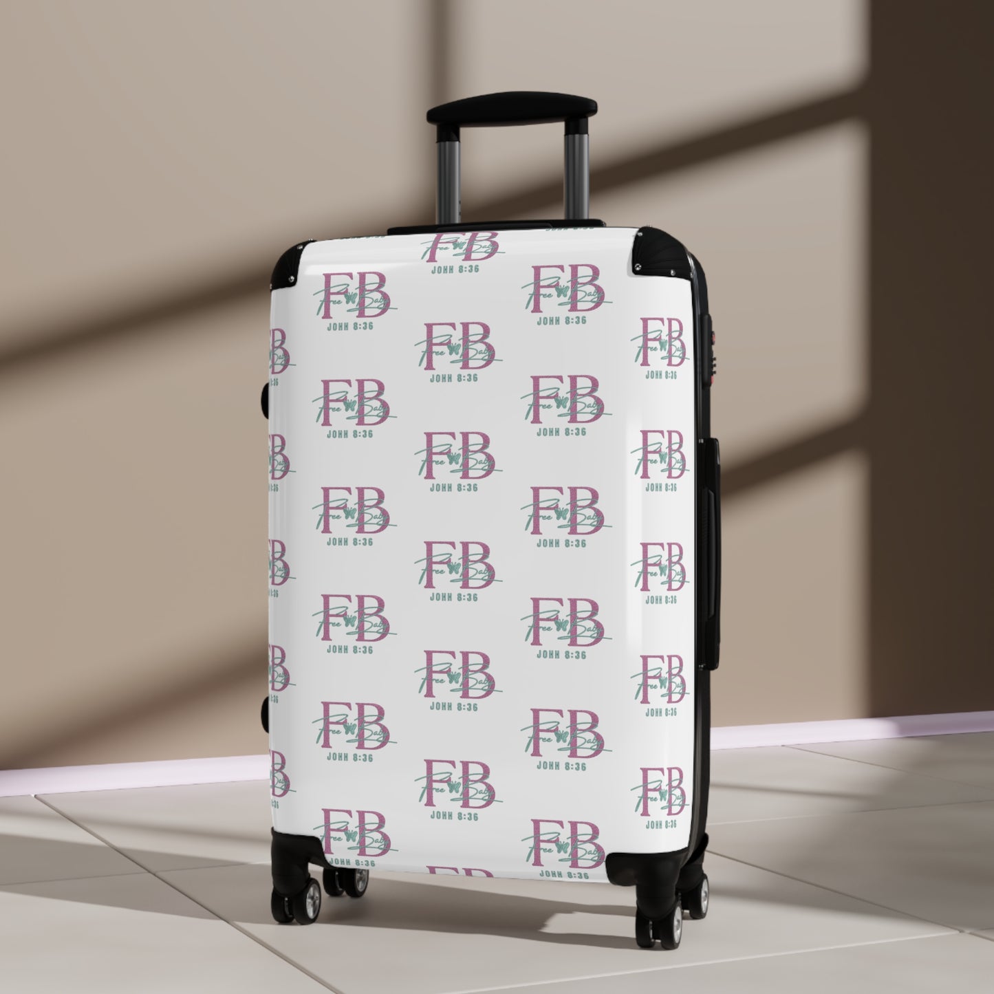 Free Baby - Stylish Travel Suitcase with Personalized Design, Luggage, Suitcase for Vacation, Carry-On, Travel Gift, Unique Travel Accessories