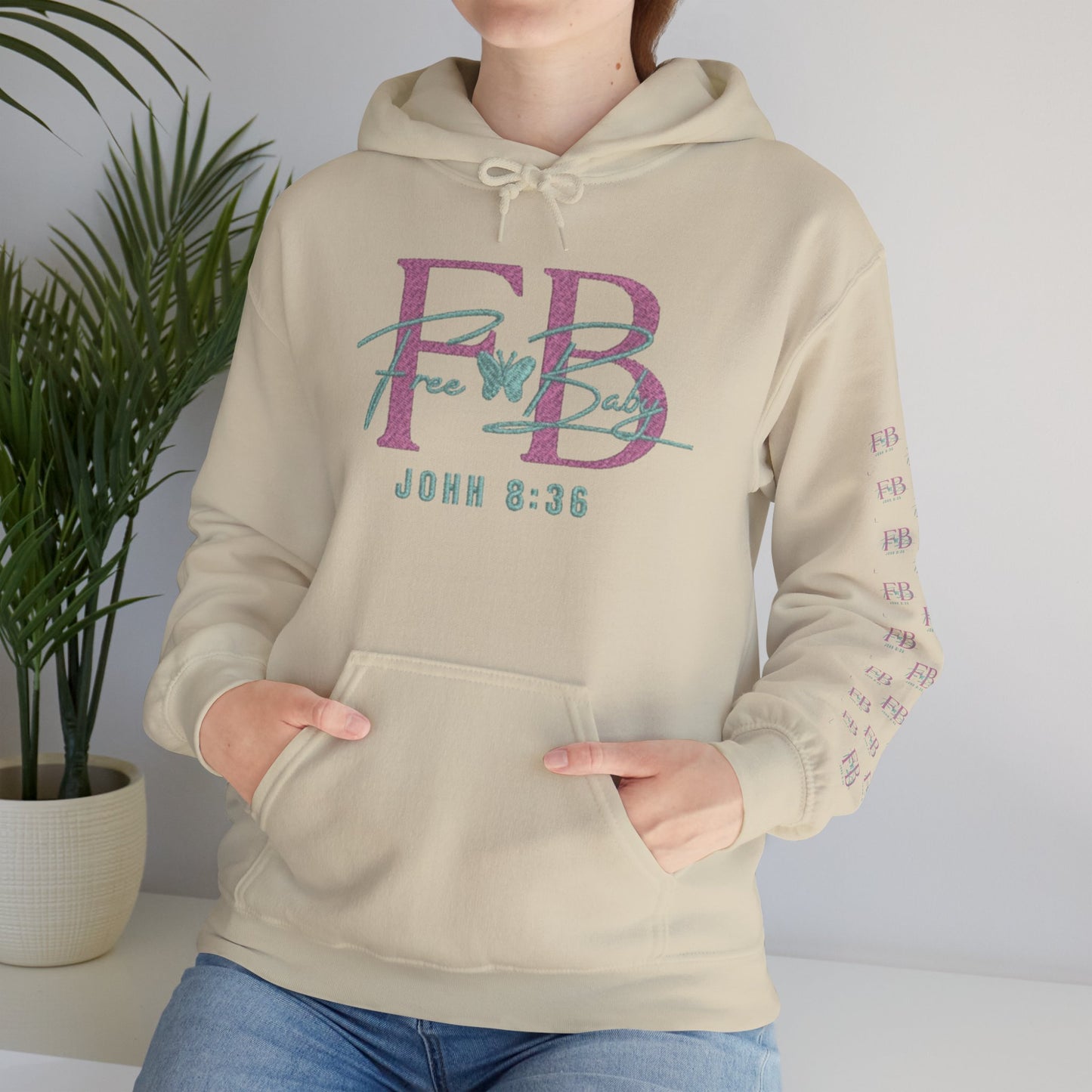Faith-Based Free-Baby Hooded Sweatshirt, Cozy Apparel, Casual Wear, Inspirational Gift, Religious Hoodie, Everyday Comfort