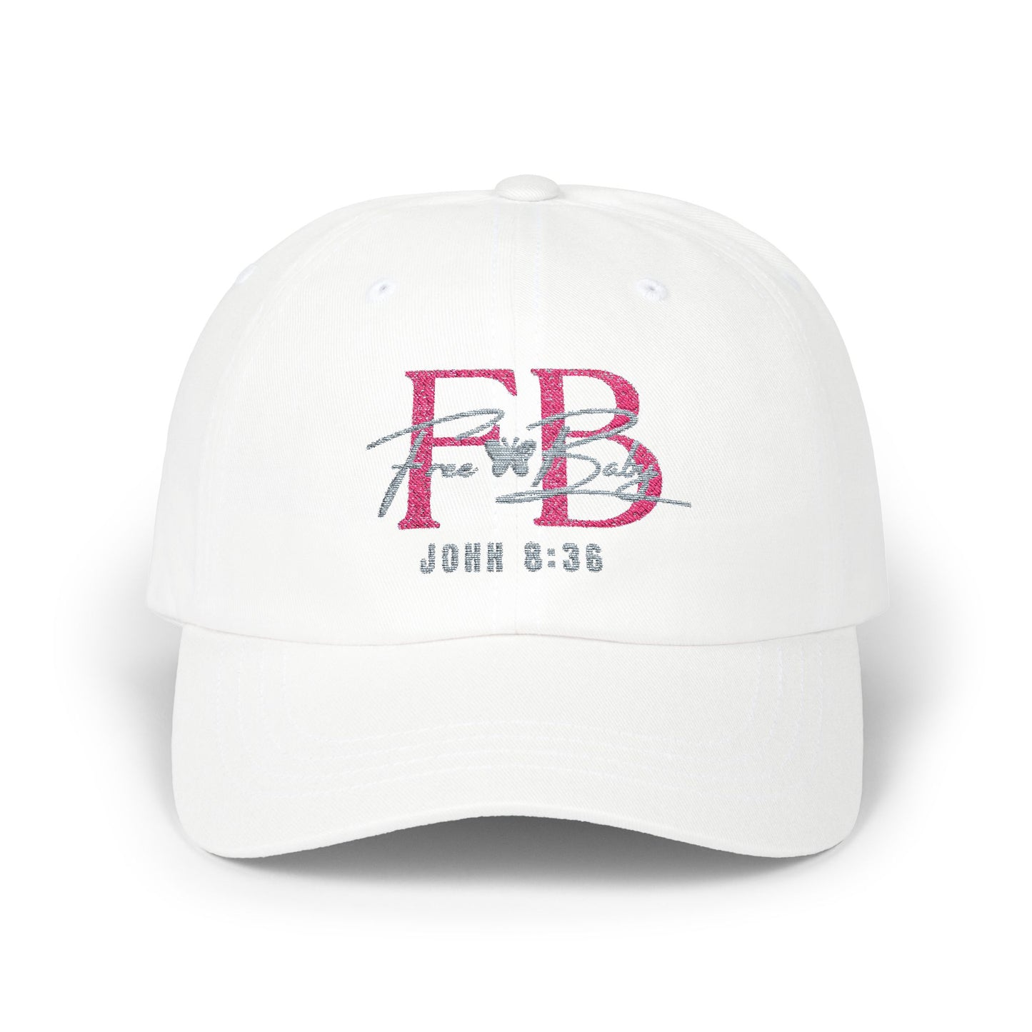 Free-Baby Stylish Classic Cap with FB Embroidery, Trendy Cap for Mom or Dad, Casual, Gift or Everyday Wear