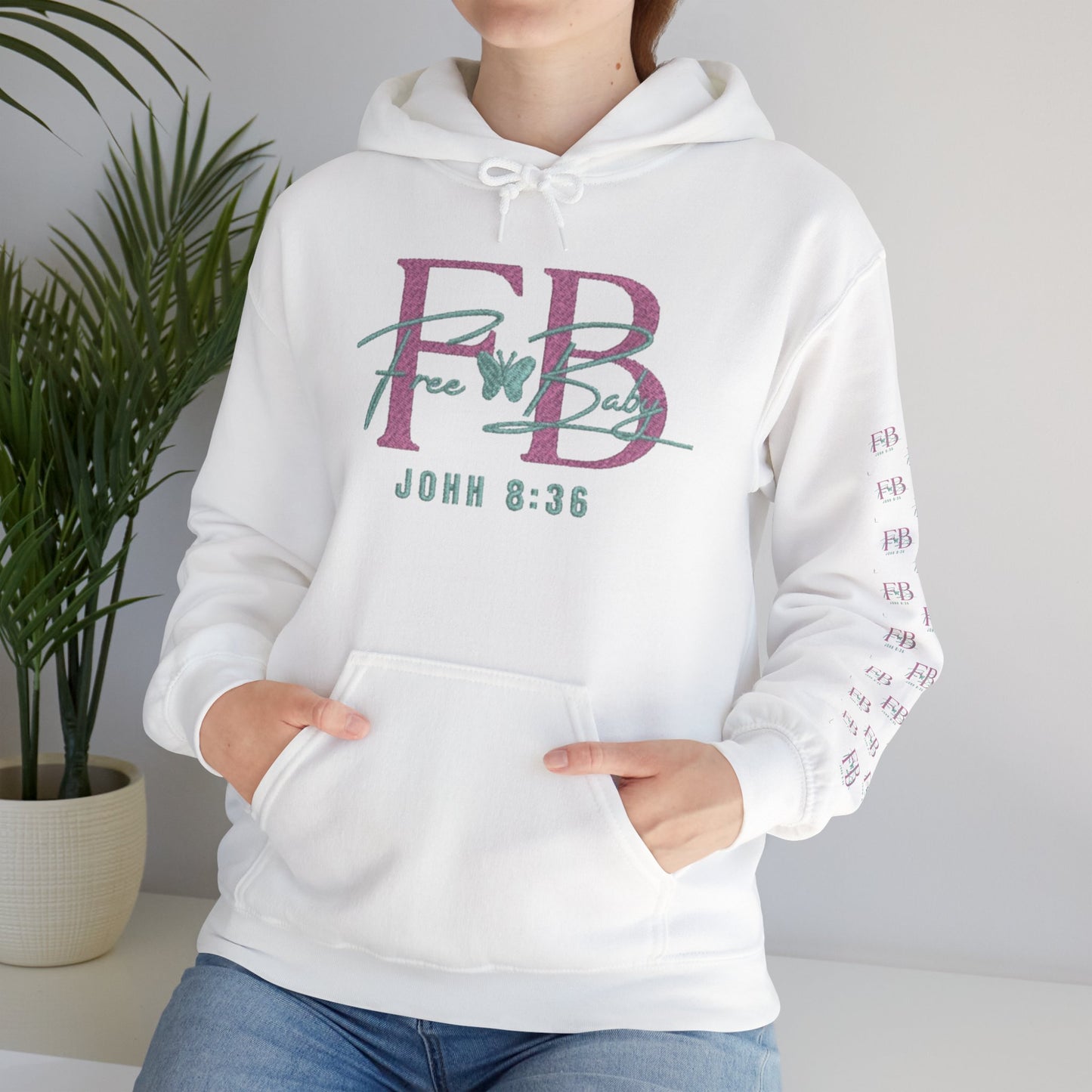 Faith-Based Free-Baby Hooded Sweatshirt, Cozy Apparel, Casual Wear, Inspirational Gift, Religious Hoodie, Everyday Comfort