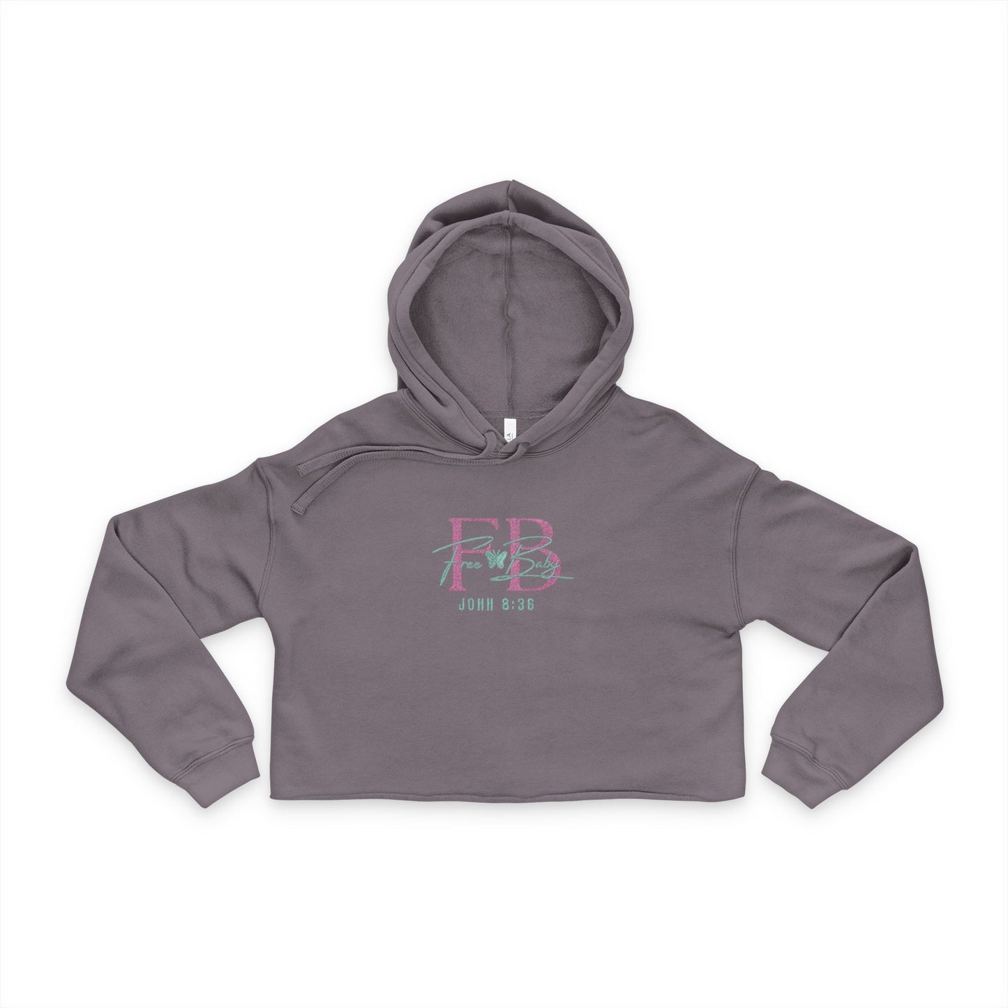 Free Baby - Trendy Women's Cropped Hoodie, Stylish Casual Wear, Summer Fashion, Gift for Her, Lounge Outfit, Festival Clothing