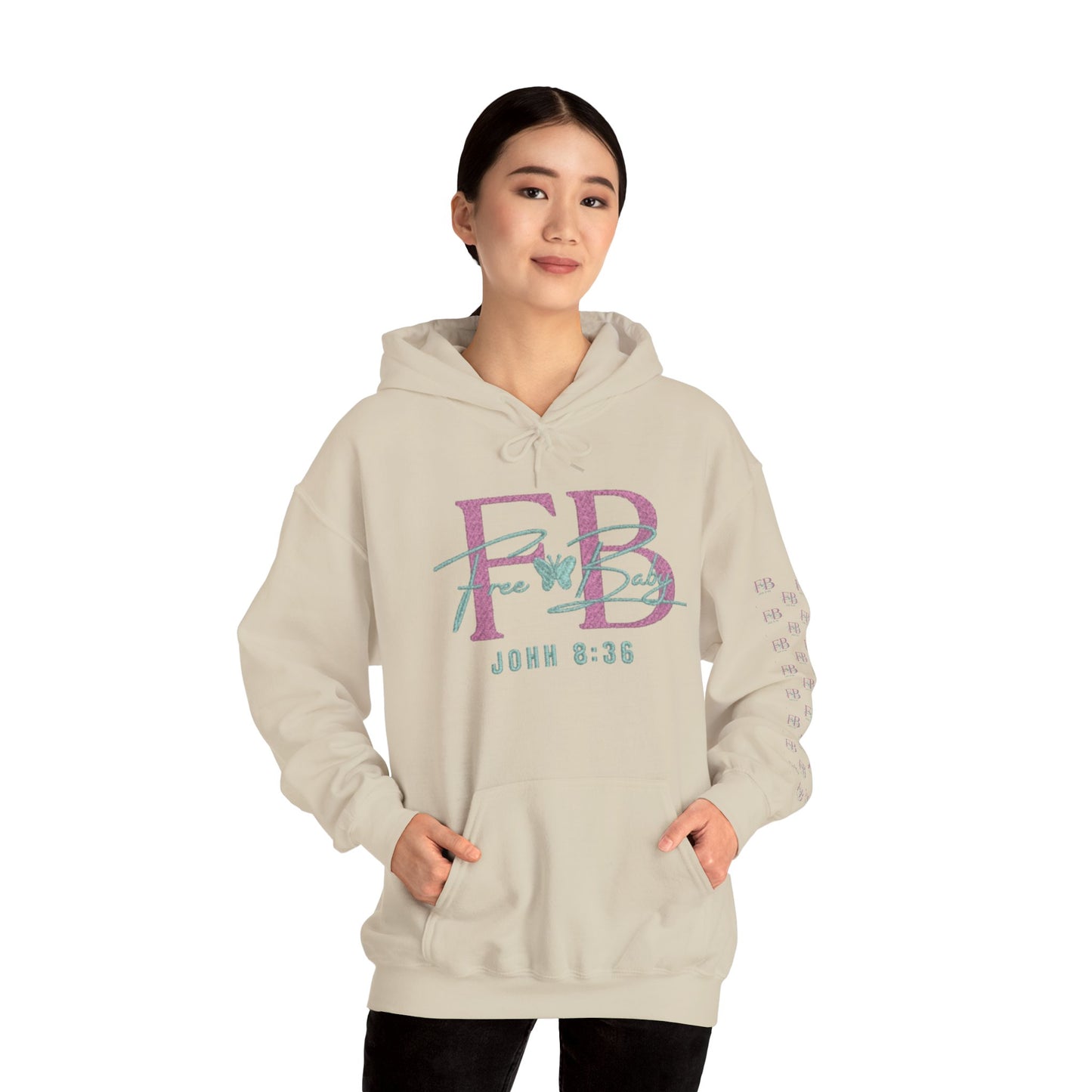 Faith-Based Free-Baby Hooded Sweatshirt, Cozy Apparel, Casual Wear, Inspirational Gift, Religious Hoodie, Everyday Comfort