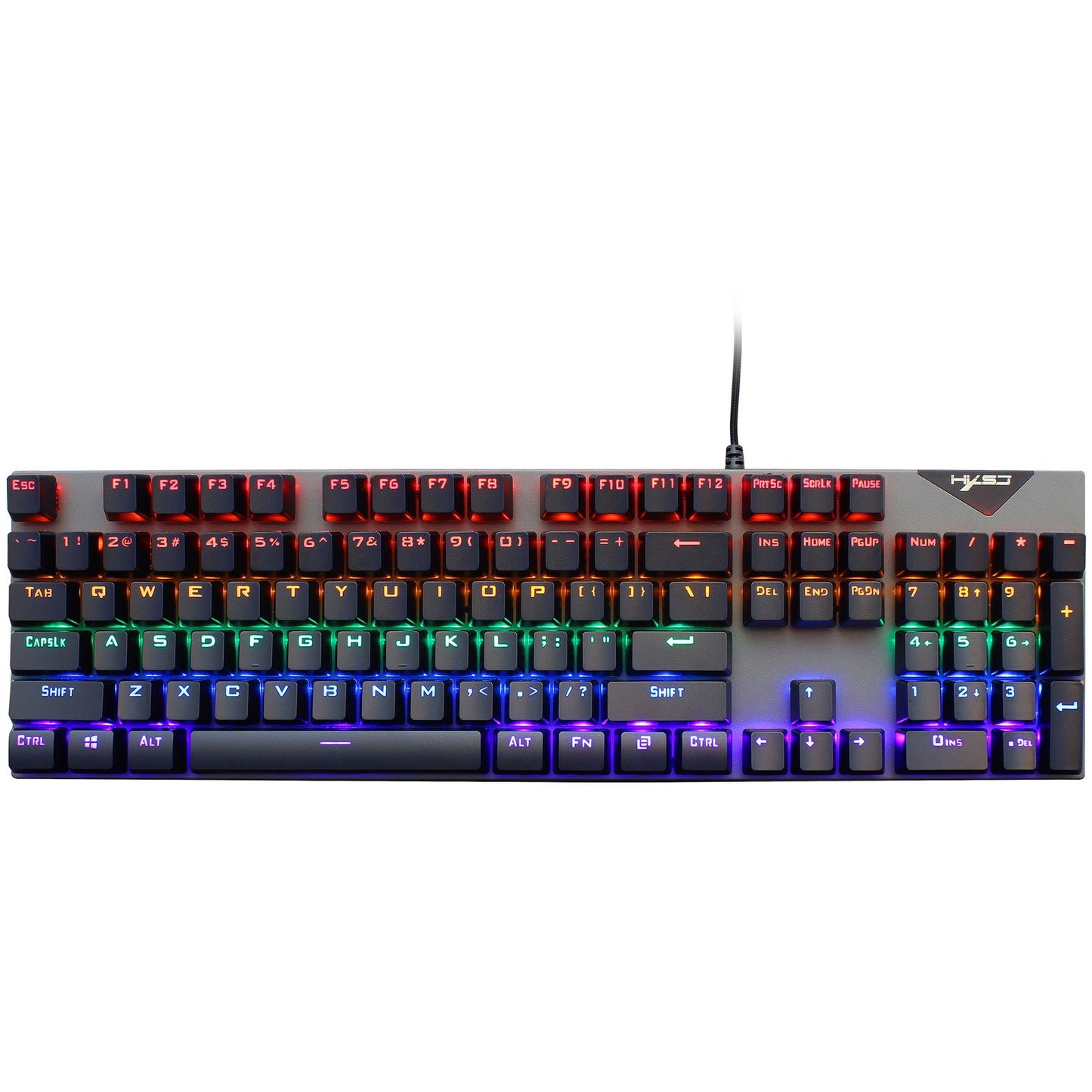Personalized mechanical keyboard RGB luminous esports game keyboard wired blue axis full 104 key keyboard