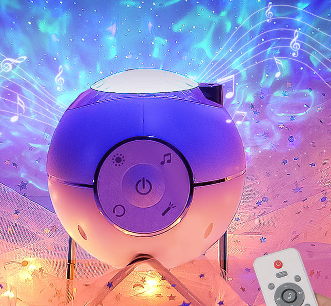 The New Projection Light Magic Light Atmosphere Light Can Rotate The Star Ball Space Ball Projector White
