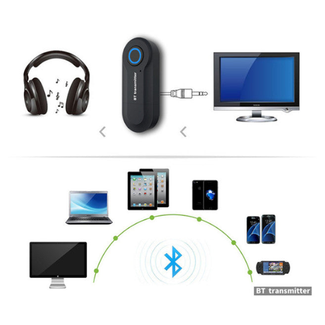 Bluetooth Transmitter Desktop Computer TV Audio To Wireless MiNi 3.5mm Stereo Adapter 4.0 Drive-Free