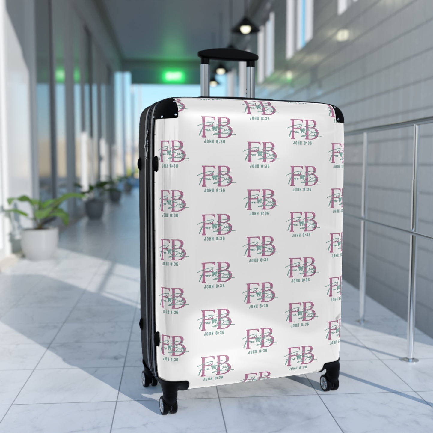 Free Baby - Stylish Travel Suitcase with Personalized Design, Luggage, Suitcase for Vacation, Carry-On, Travel Gift, Unique Travel Accessories