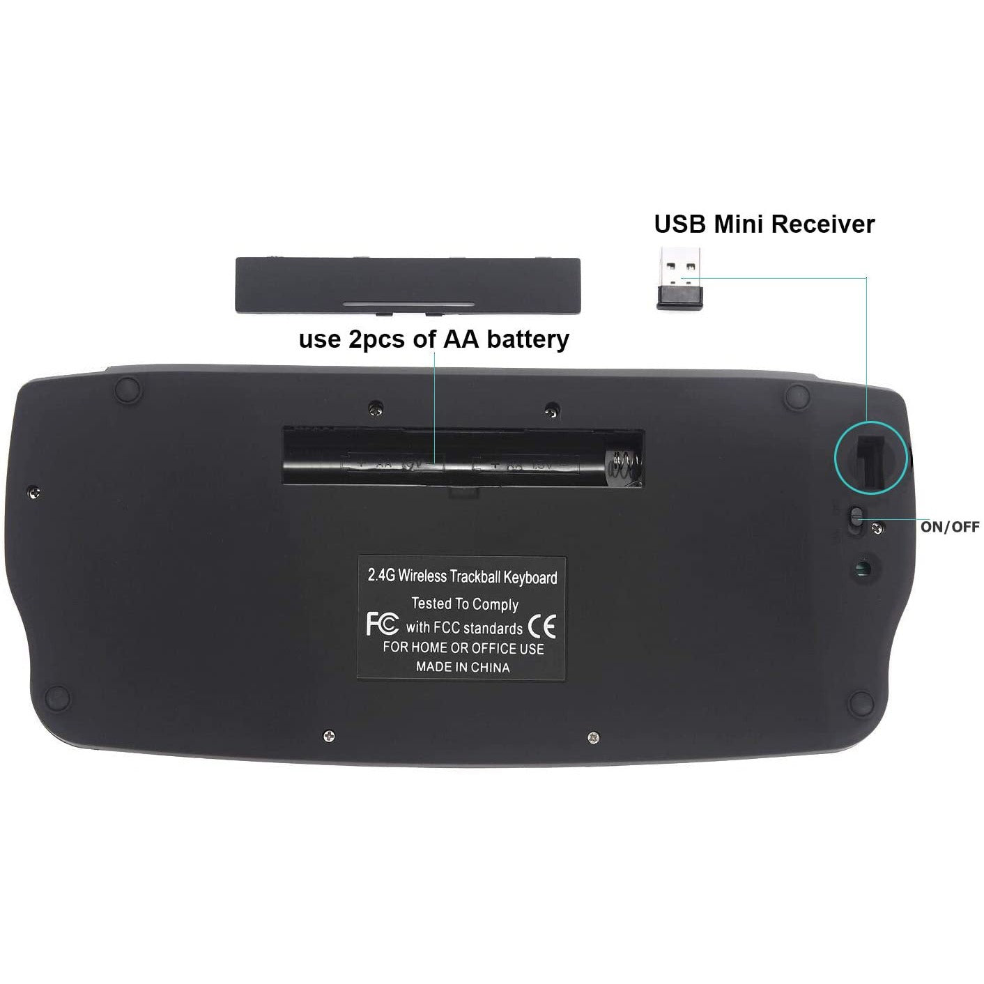 Air Flying Mouse Wireless Track Ball Keyboard Mini 2.4G Wireless Key Mouse 2-in-1 Mouse Keyboard Set