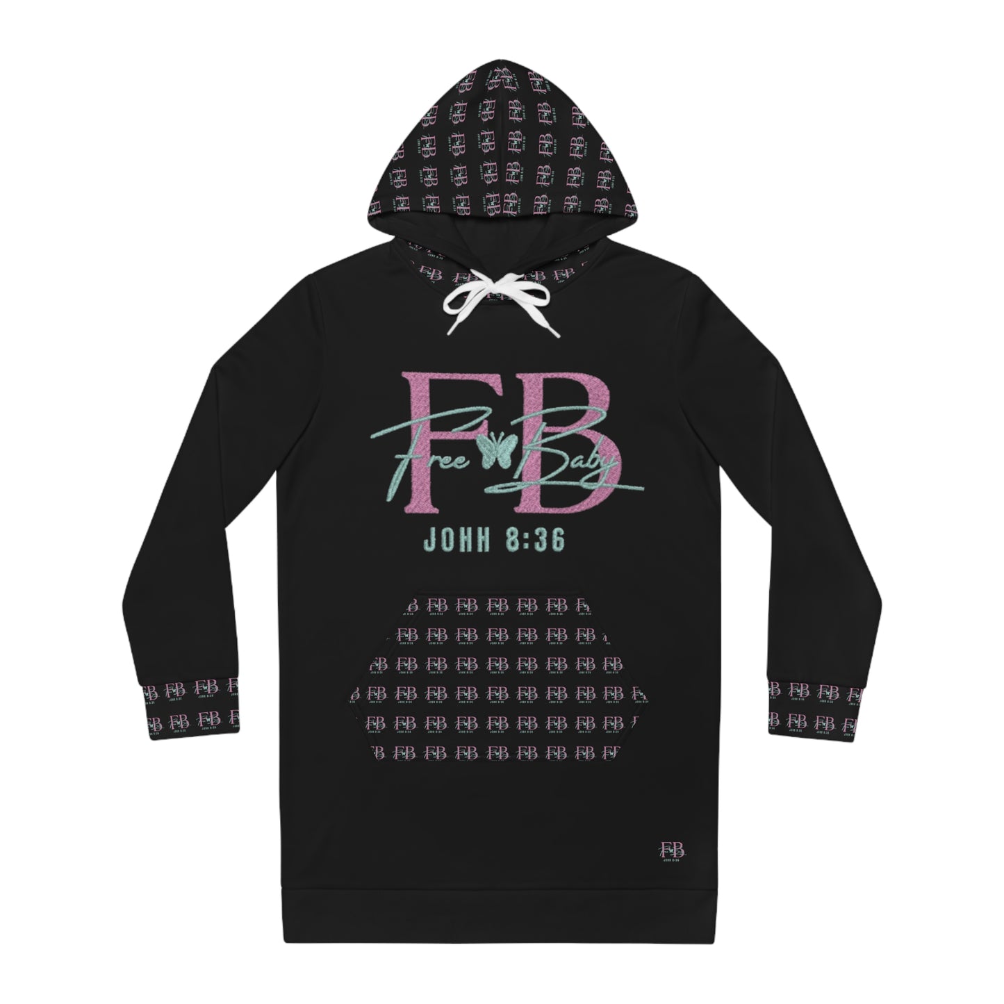 Free Baby - Women's Hoodie Dress - Free & Bold, Cozy Casual Wear, Inspirational Gift, Street Style Outfit, Everyday Comfort