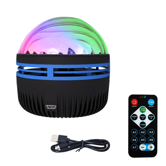 RGB Colorful Aurora Rotating Small Magic Ball Stage KTV Hotel Laser Light Bedroom Curtain Wall Projector