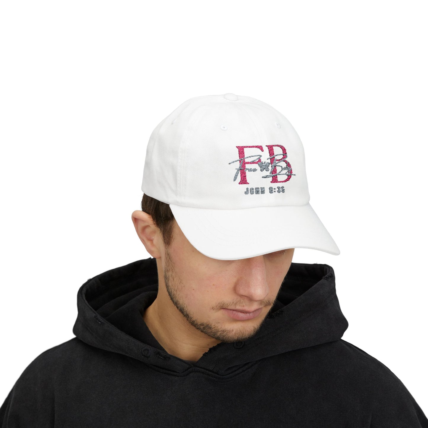 Free-Baby Stylish Classic Cap with FB Embroidery, Trendy Cap for Mom or Dad, Casual, Gift or Everyday Wear