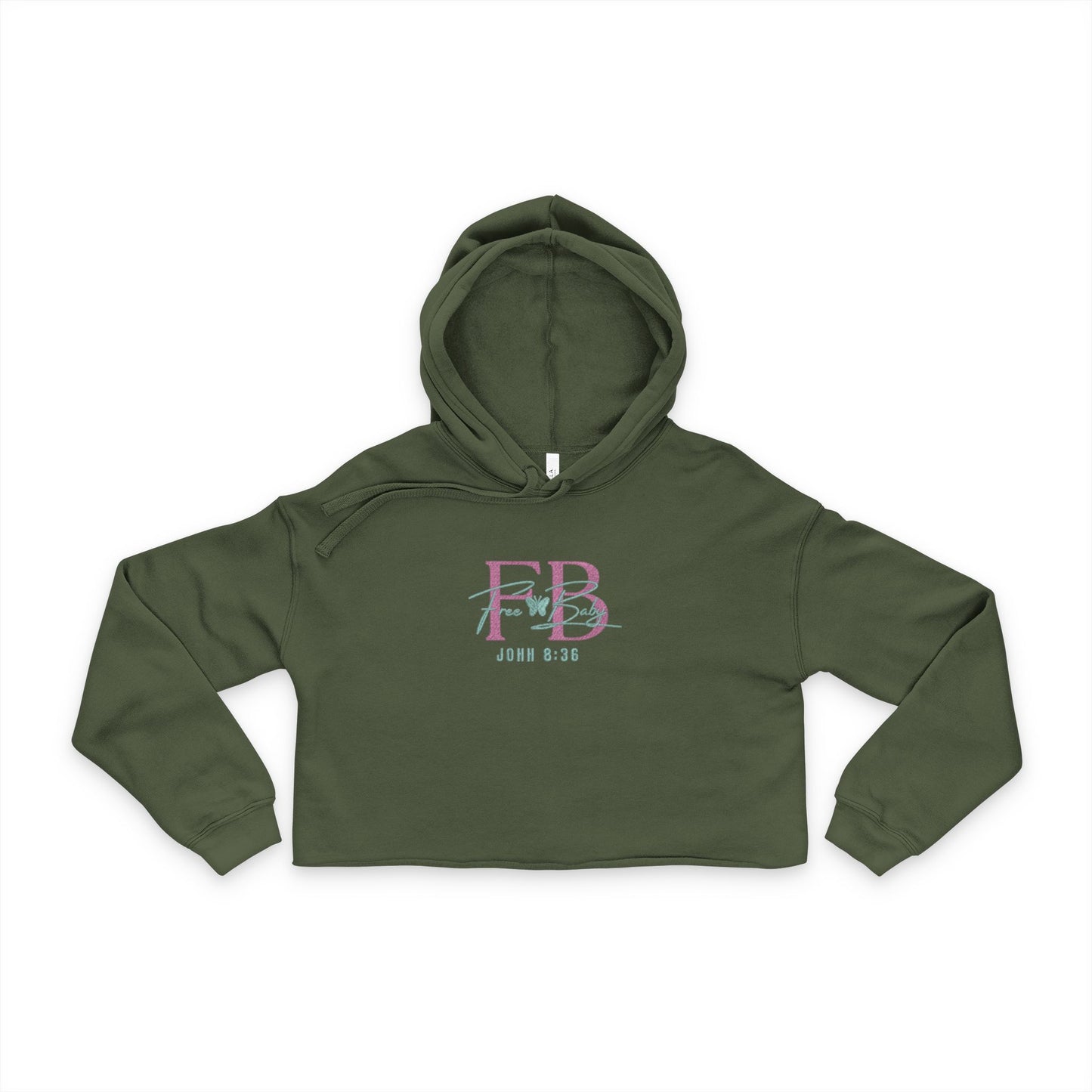 Free Baby - Trendy Women's Cropped Hoodie, Stylish Casual Wear, Summer Fashion, Gift for Her, Lounge Outfit, Festival Clothing