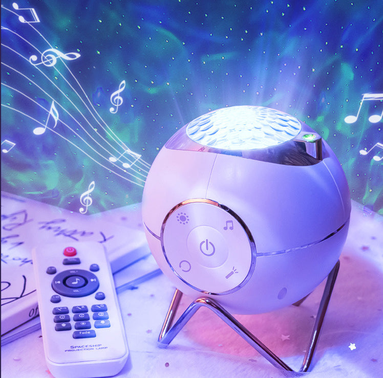 The New Projection Light Magic Light Atmosphere Light Can Rotate The Star Ball Space Ball Projector White