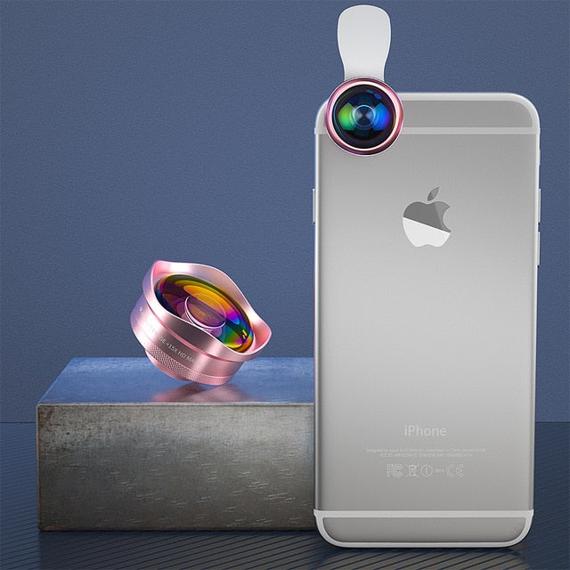 Essager 4K Wide Angle Macro Lens for iPhone Huawei 0.6X+15X Phone Camera Lens Zoom Lens for Smartphone Cell Mobile Phone Lenses