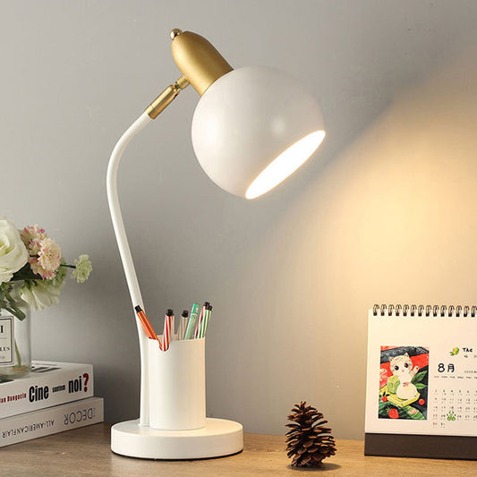 Nordic Plug-In Creative Pen Holder Desk Lamp Eye Protection Desk Student Dormitory Bedroom Ins Girl Bedside Lamp
