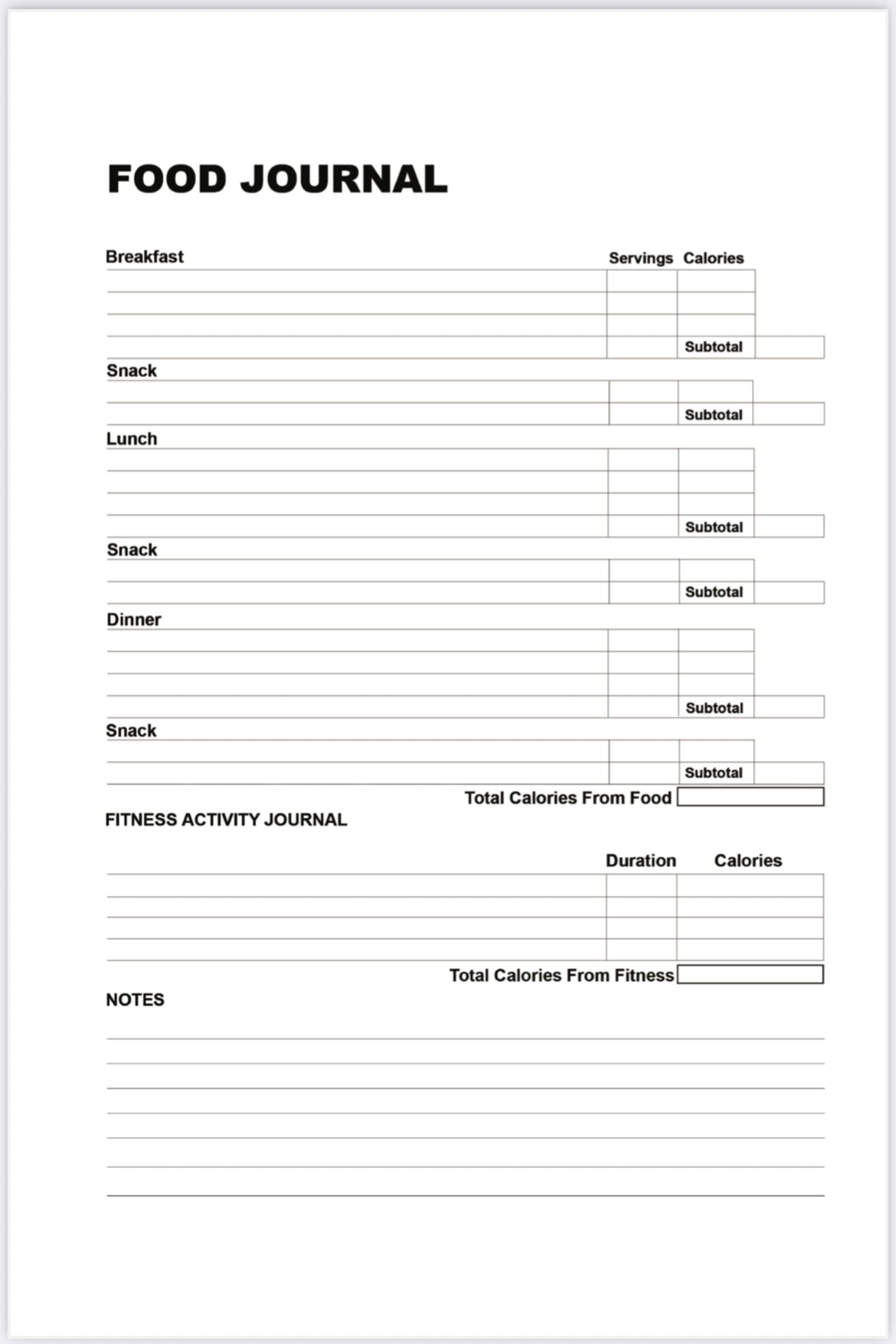 Doc IT Food Journal | E-Book