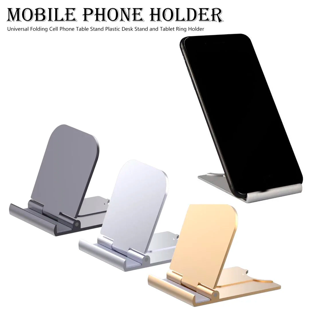 Portable Mini Mobile Phone Holder Foldable Desk Stand Holder 4 Degrees Adjustable Universal for iPhone Andorid Phone