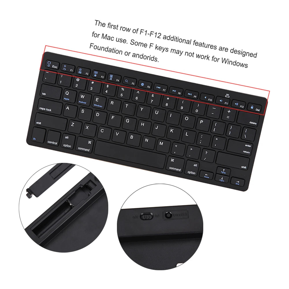 Universal Wireless Keyboard 3.0 Bluetooth Keyboard for Apple Mac Os System for Apple iPad 2 3 4 Ipad air 1 2 ipad for Iphone 6