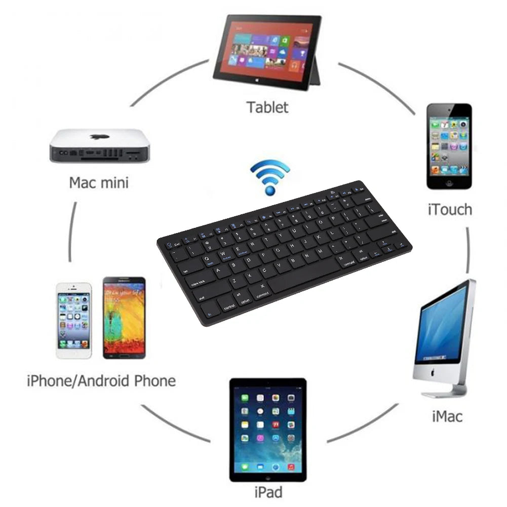 Universal Wireless Keyboard 3.0 Bluetooth Keyboard for Apple Mac Os System for Apple iPad 2 3 4 Ipad air 1 2 ipad for Iphone 6